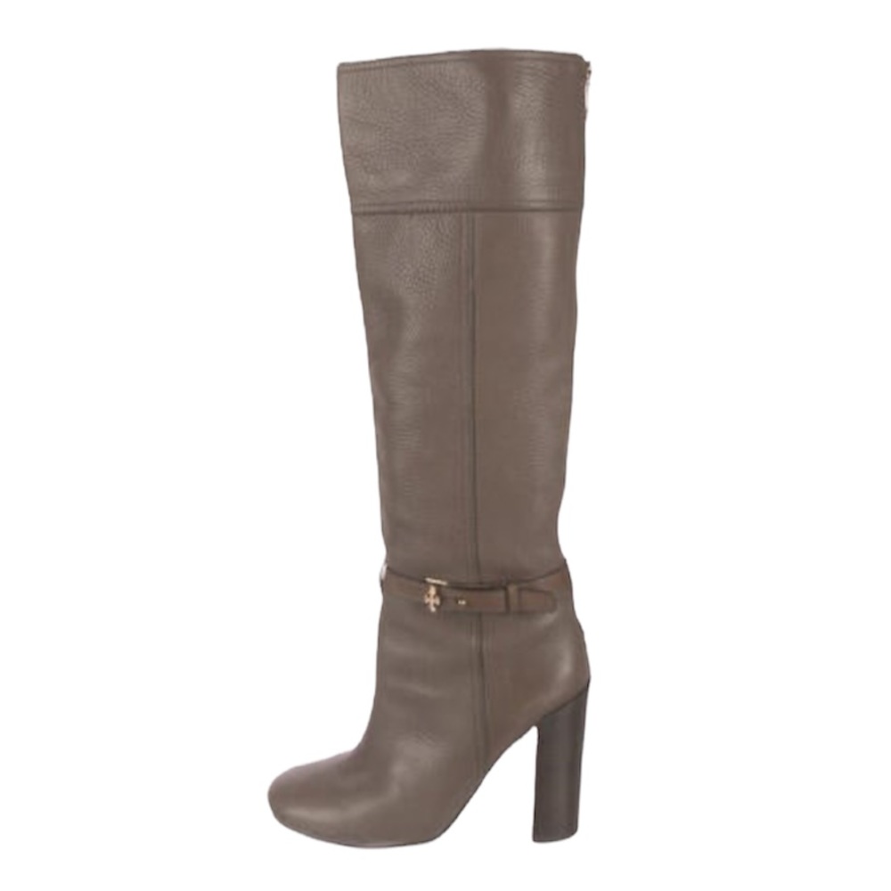 Tory Burch Jenna Pebbled Leather Over The Knee Boot